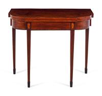A Federal Satinwood Inlaid Mahogany Games Table