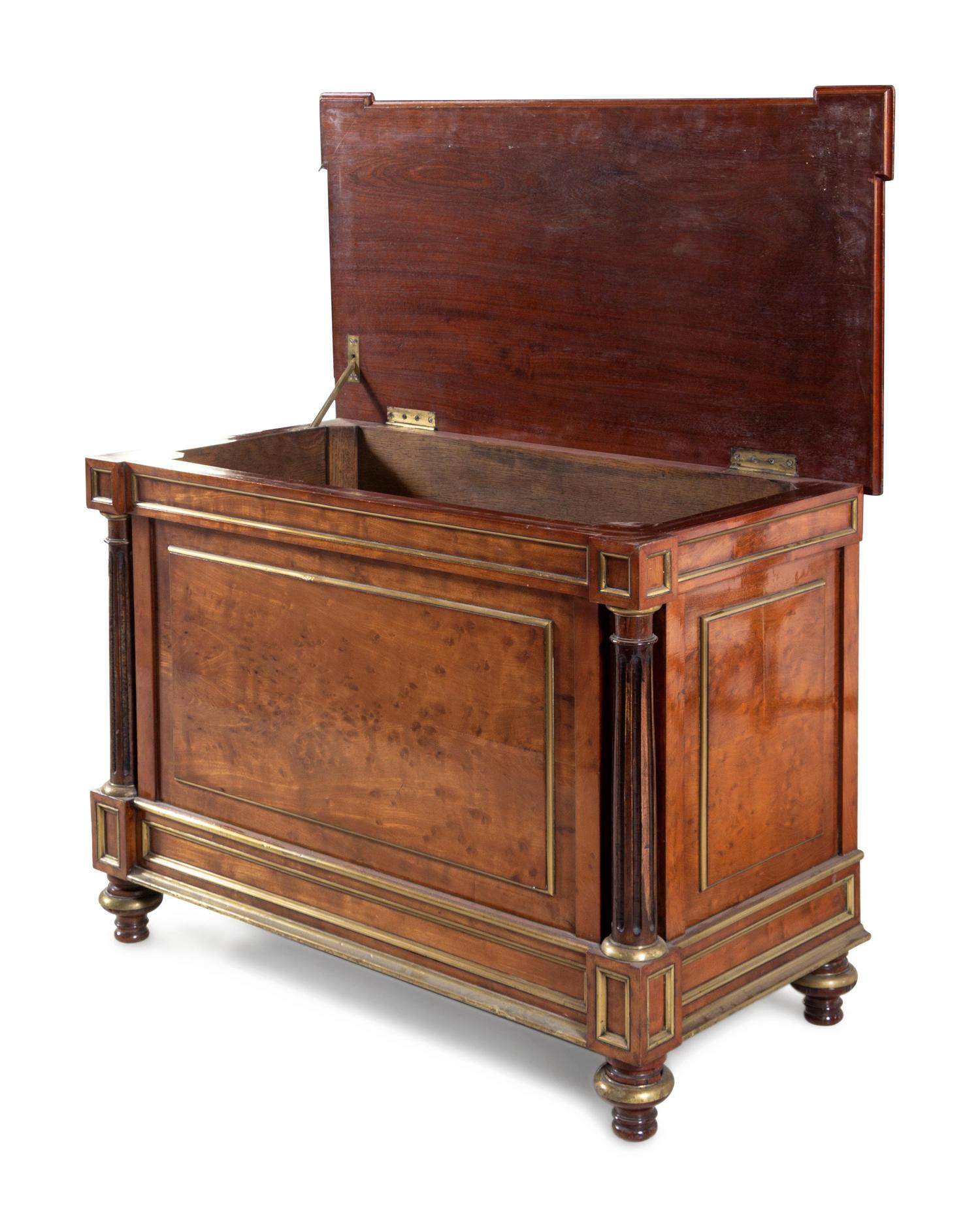 A Directoire Style Walnut Trunk