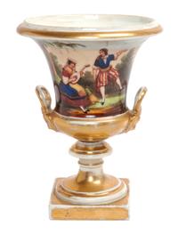 A Paris Porcelain Urn Height 8 1/4 inches.
