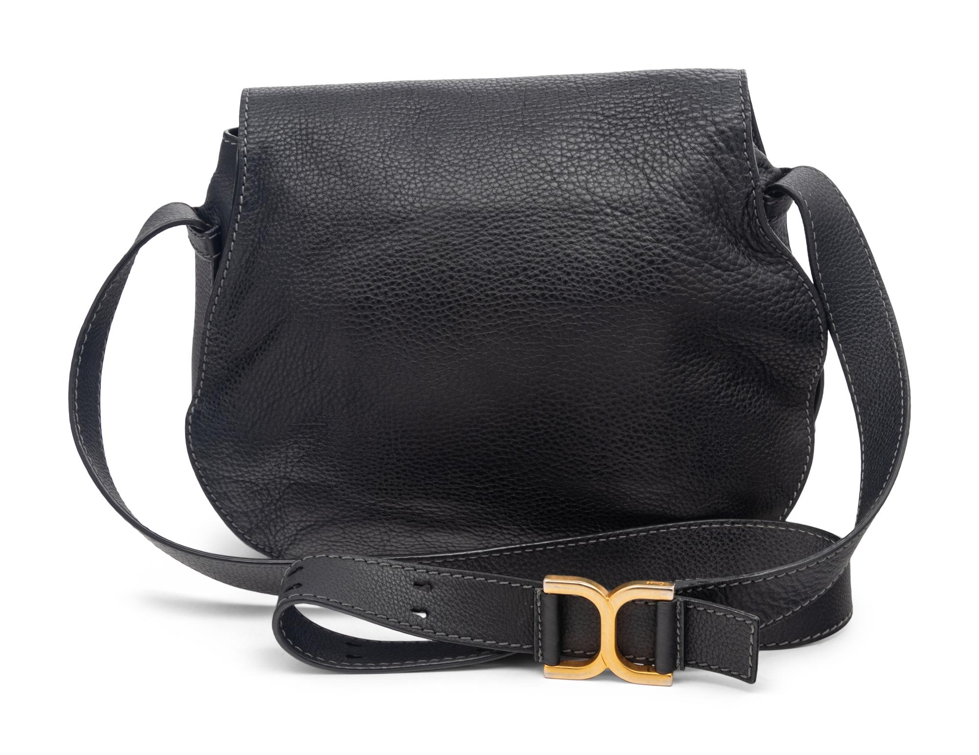 Black Marcie Saddle Bag by Chloé