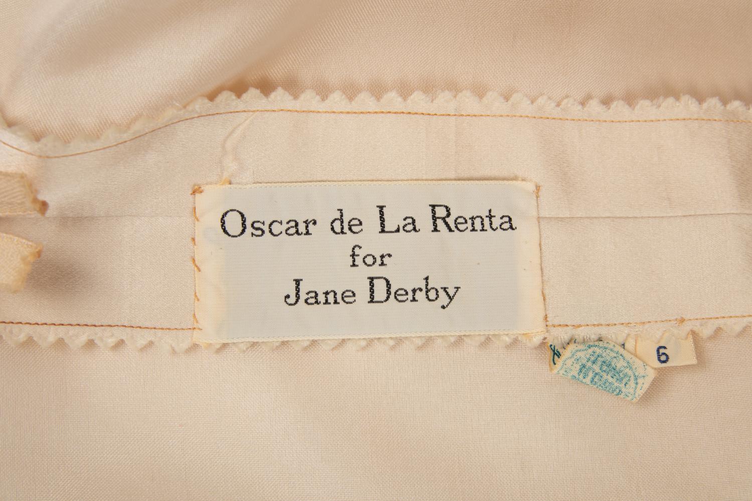 Oscar de la Renta for Jane Derby Wedding Gown, 1965