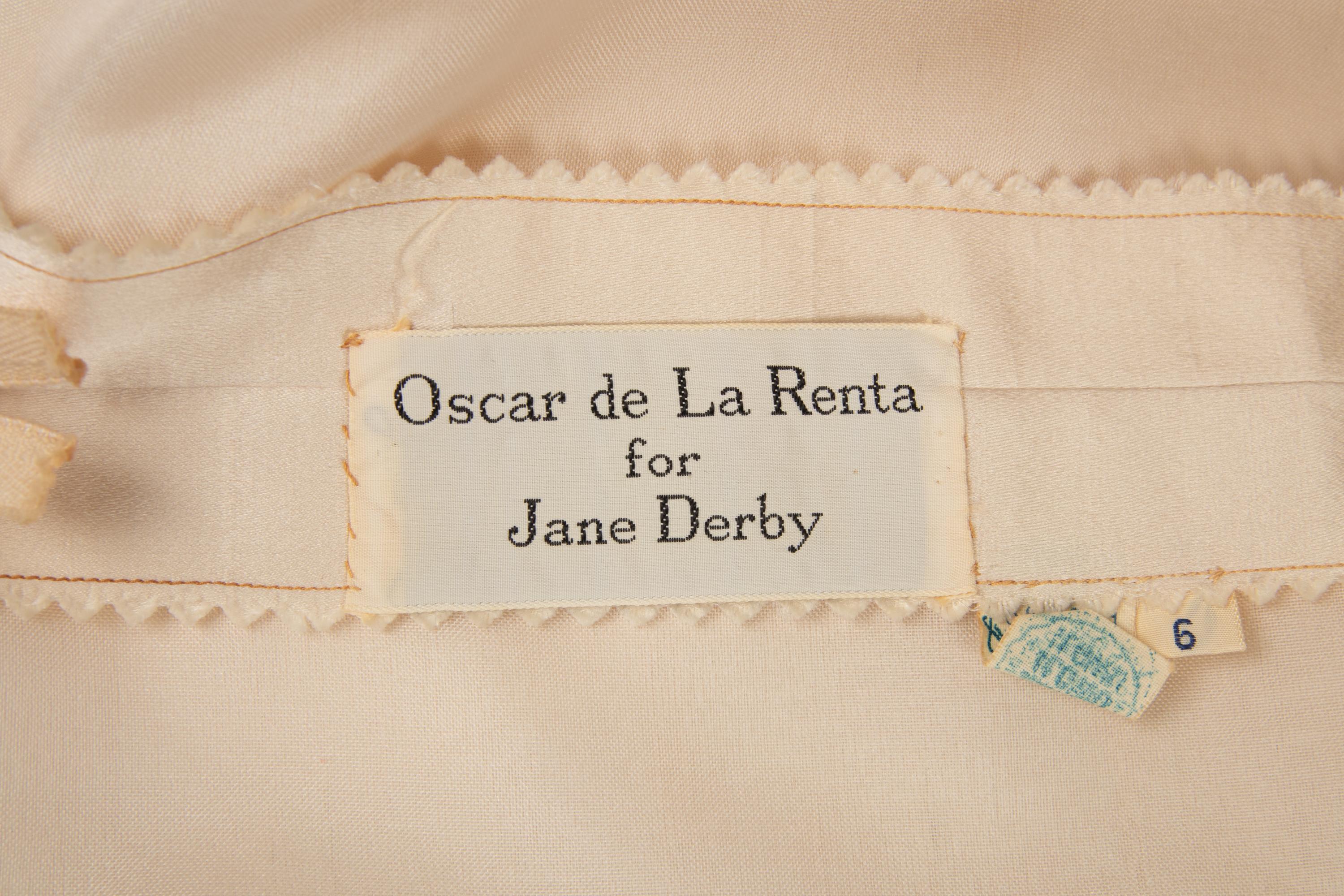 Oscar de la Renta for Jane Derby Wedding Gown, 1965