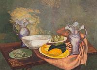 Still Life with Grapes, Pears and Gourds , 1940