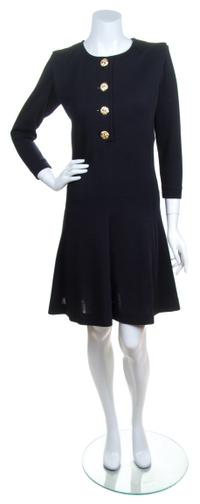 An Yves Saint Laurent Black Wool Dress, Size 34.