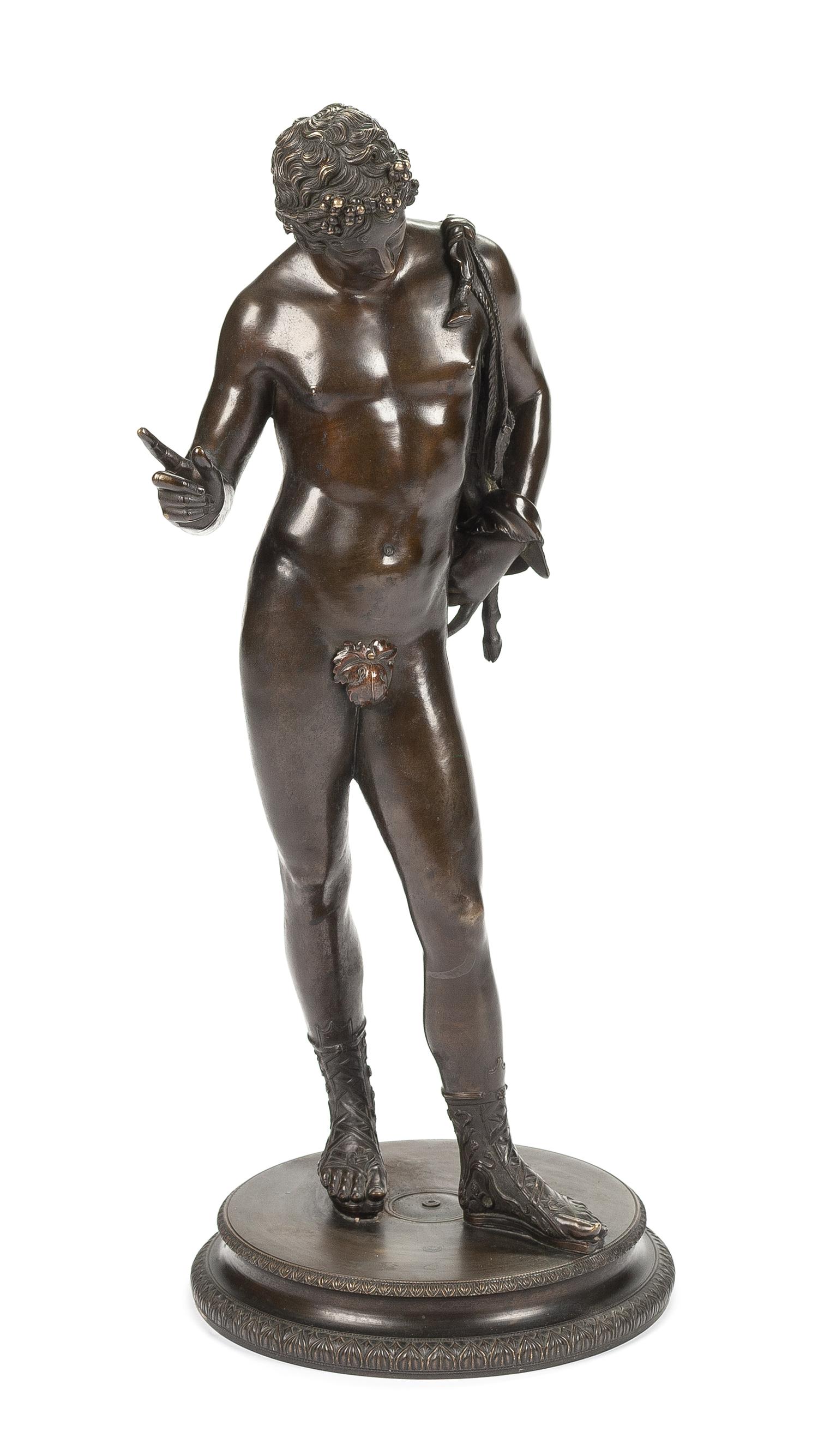 A Bronze Figure of Narcissus Height 25 inches. — AFTER THE ANTIQUE