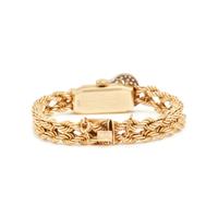RETRO, 14K YELLOW GOLD AND DIAMOND MYSTERY DIAL WATCH