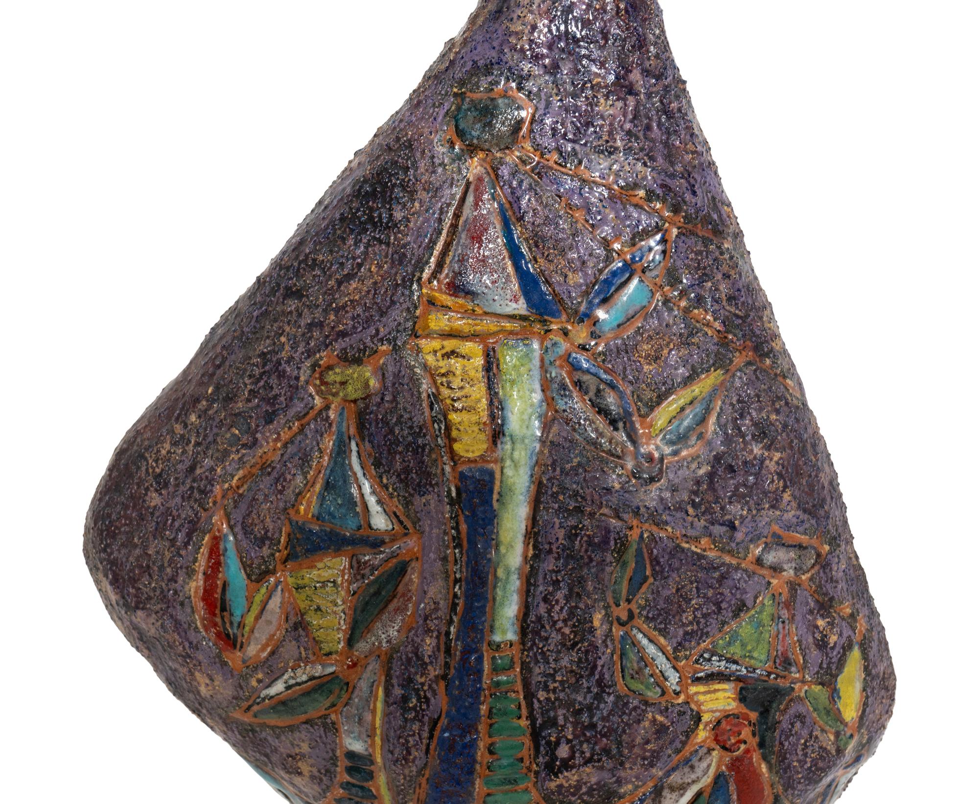 Marcello Fantoni (Italian, 1915-2011) Hand-Built and Glazed Earthenware Vase