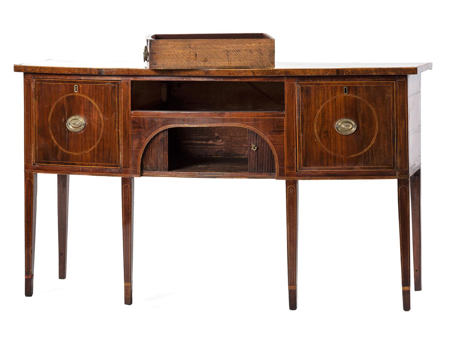 A Georgian Mahogany Line Inlaid Sideboard