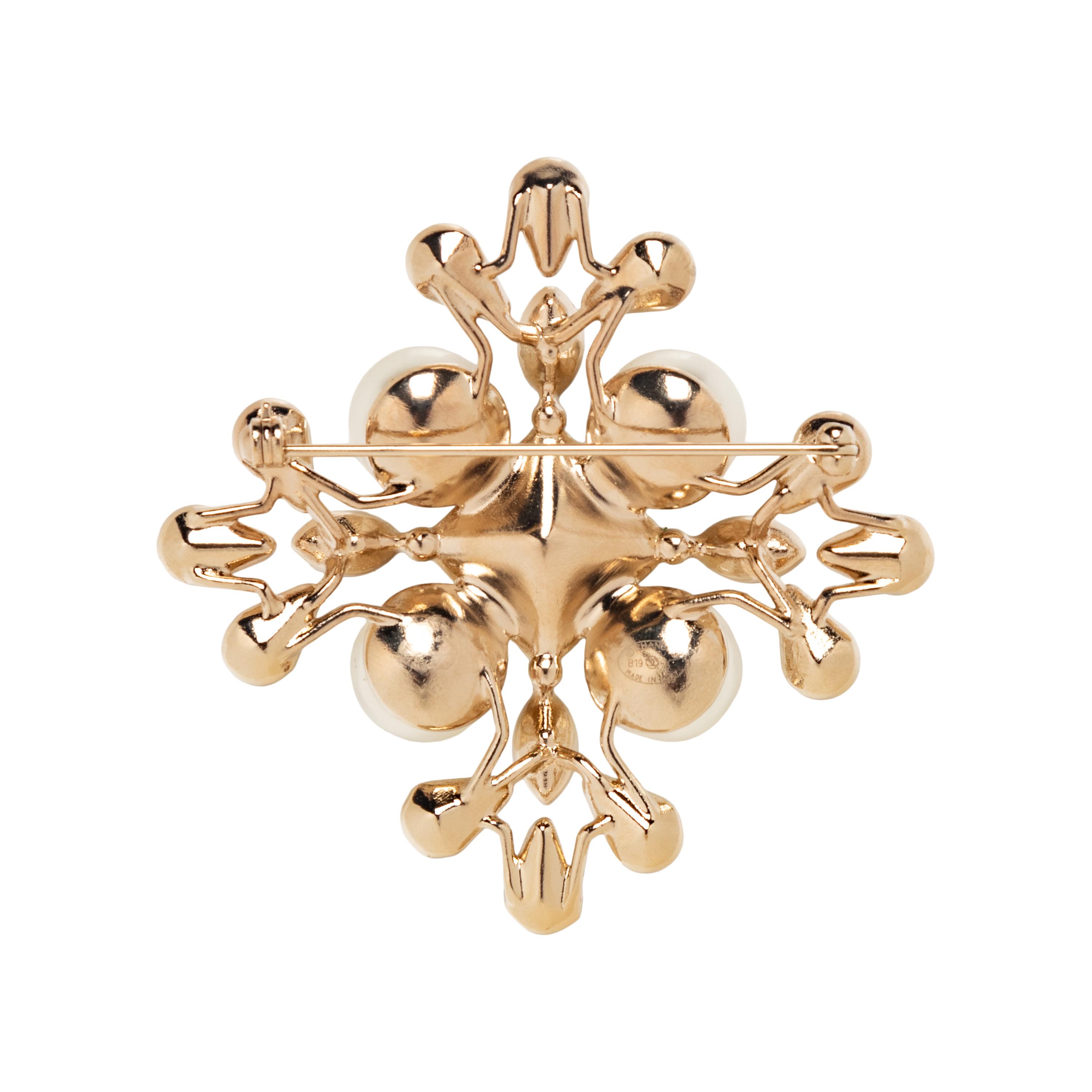 Chanel Rhinestone & Faux Pearl Brooch, 2019