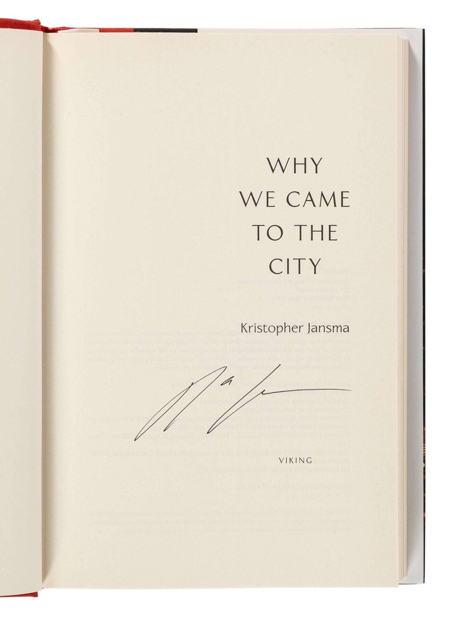 [LITERATURE -- THE CITY]. A group of 4 FIRST EDITION works, ALL SIGNED, comprising: