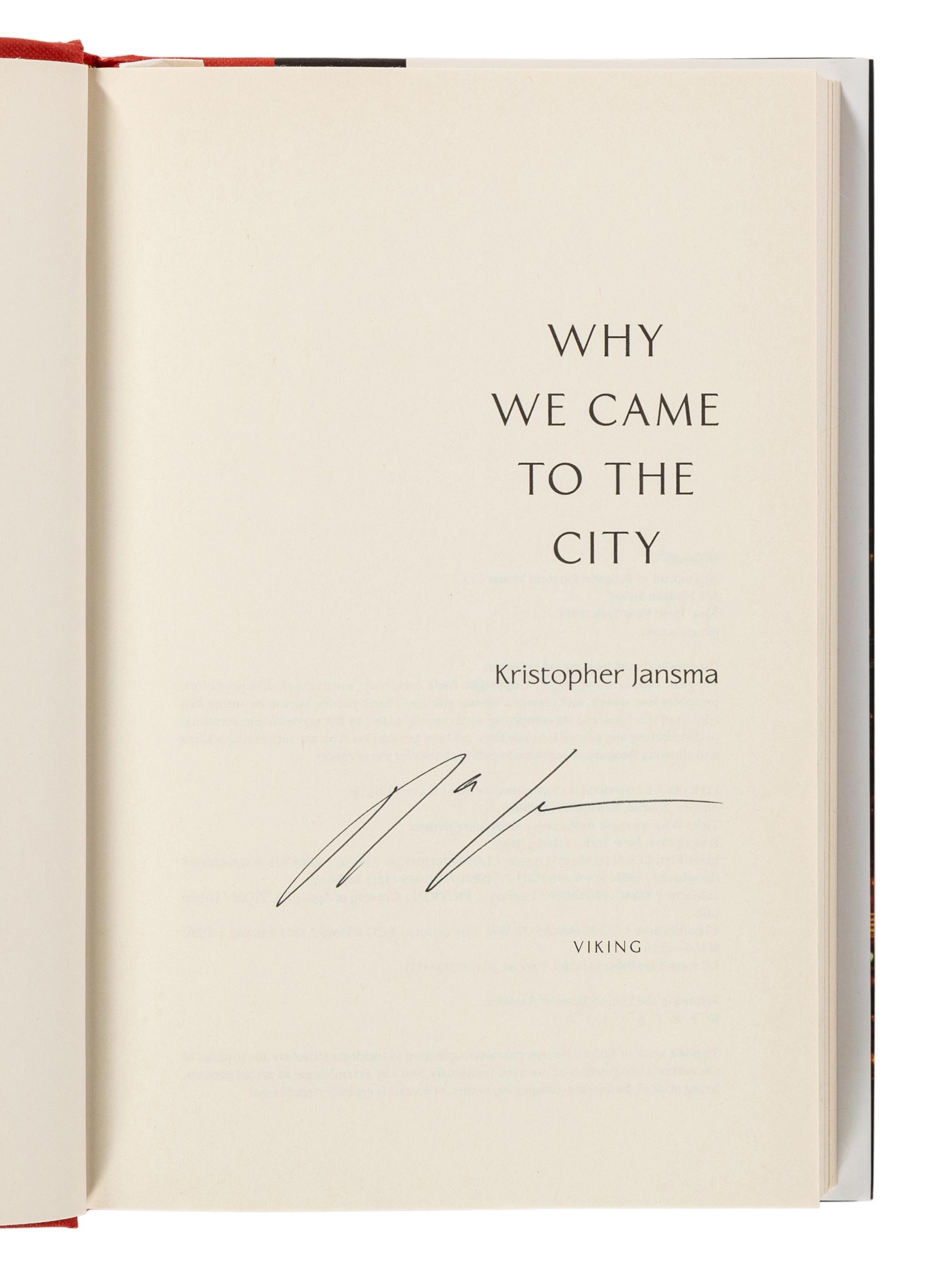 [LITERATURE -- THE CITY]. A group of 4 FIRST EDITION works, ALL SIGNED, comprising: