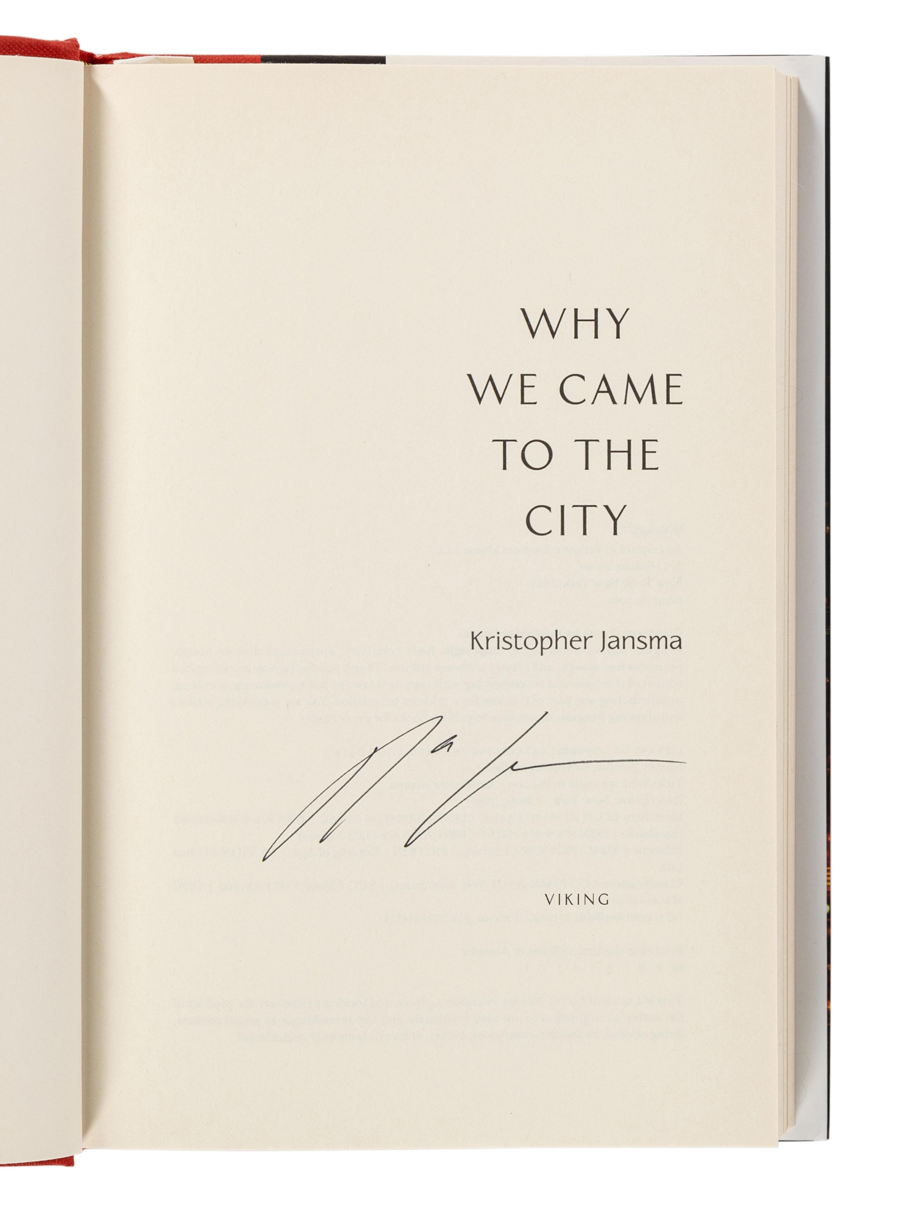 [LITERATURE -- THE CITY]. A group of 4 FIRST EDITION works, ALL SIGNED, comprising: