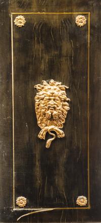A Napoleon III Brass Inlaid Meuble d'Appui Height 41 3/4 x width 35 7/8 x depth 14 7/8 inches. — LATE 19TH CENTURY