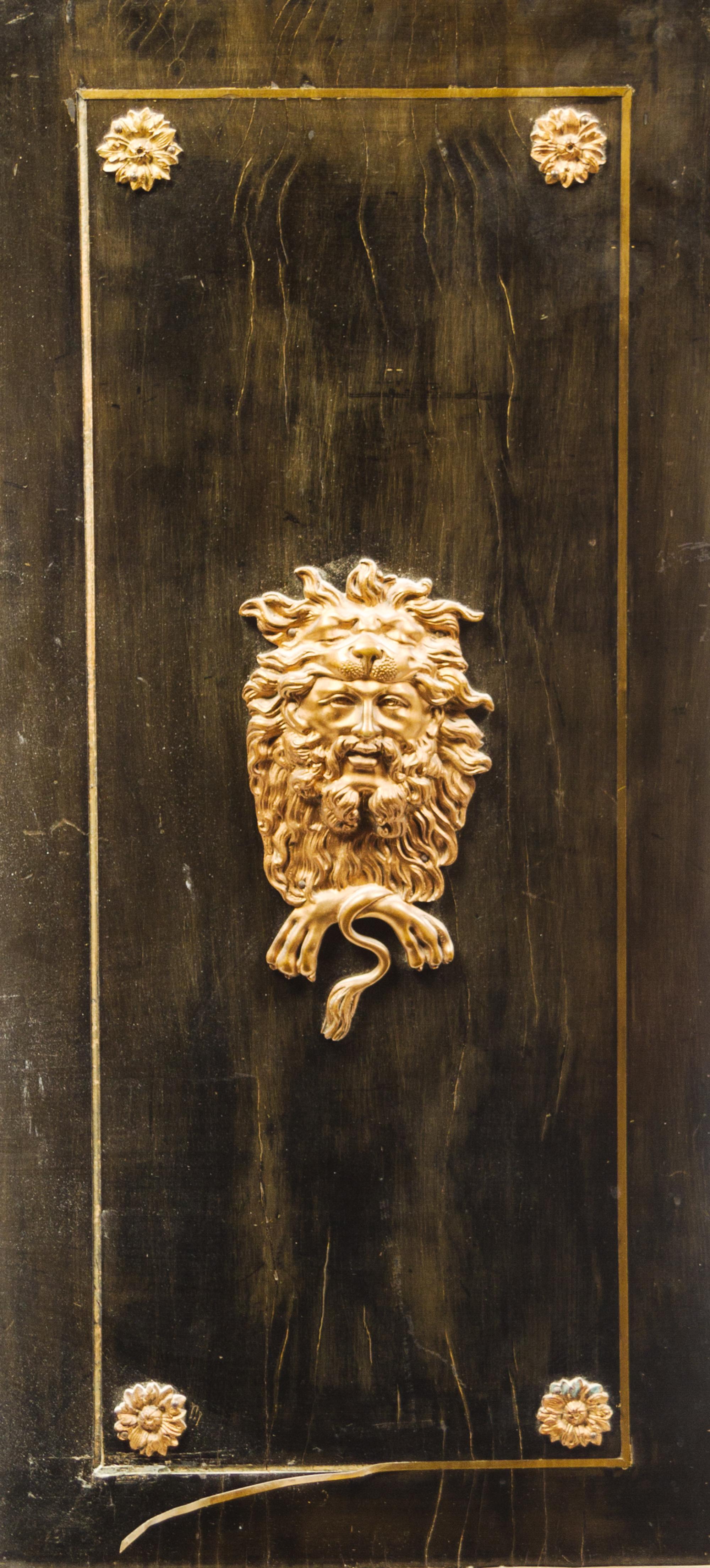 A Napoleon III Brass Inlaid Meuble d'Appui Height 41 3/4 x width 35 7/8 x depth 14 7/8 inches. — LATE 19TH CENTURY