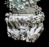 A Large Chinese Export Jadeite Carving of Chrysanthemums