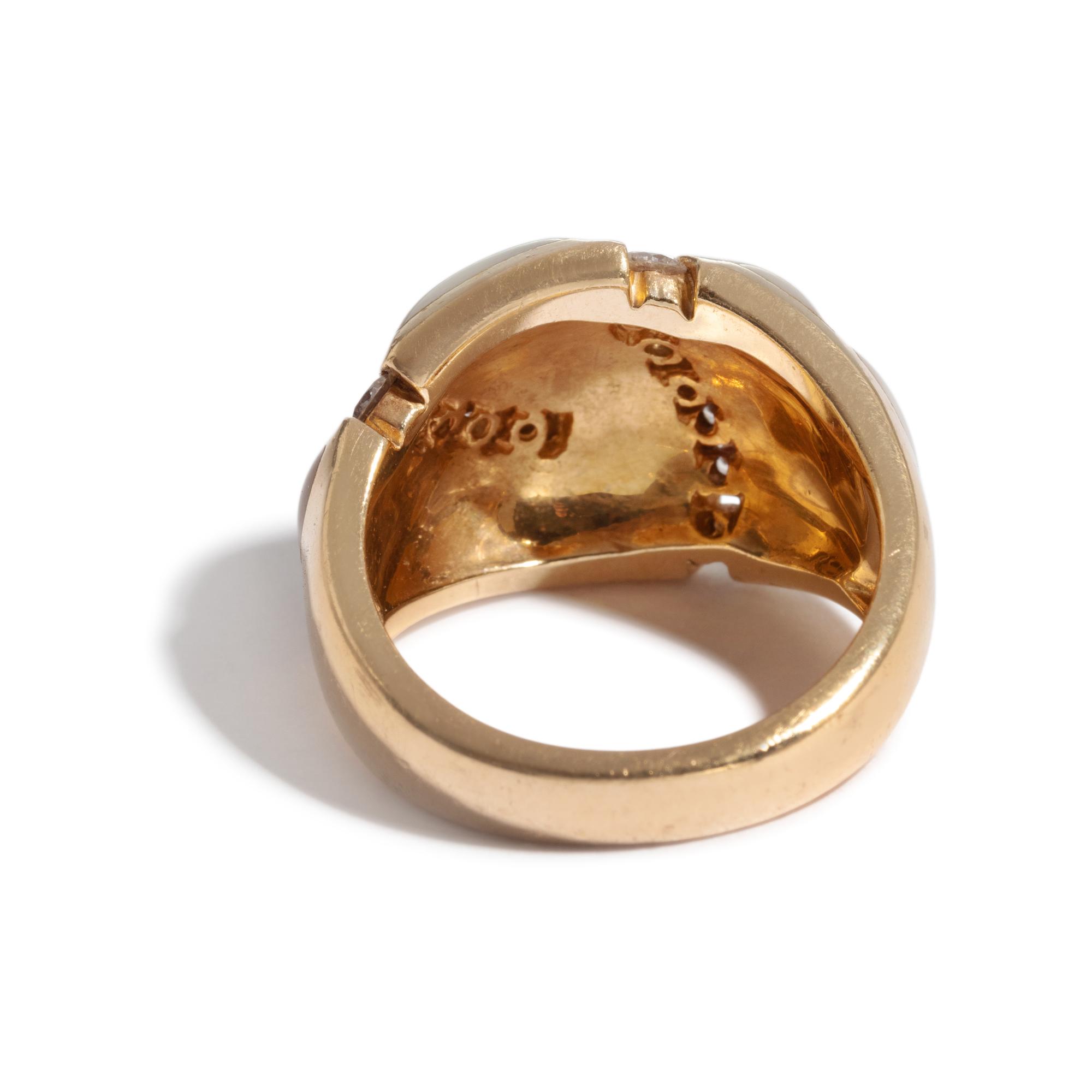 MOTHER-OF-PEARL AND DIAMOND RING