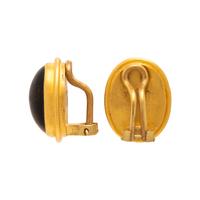 Yossi Harari, Tiger's Eye and Yellow Gold Earrings