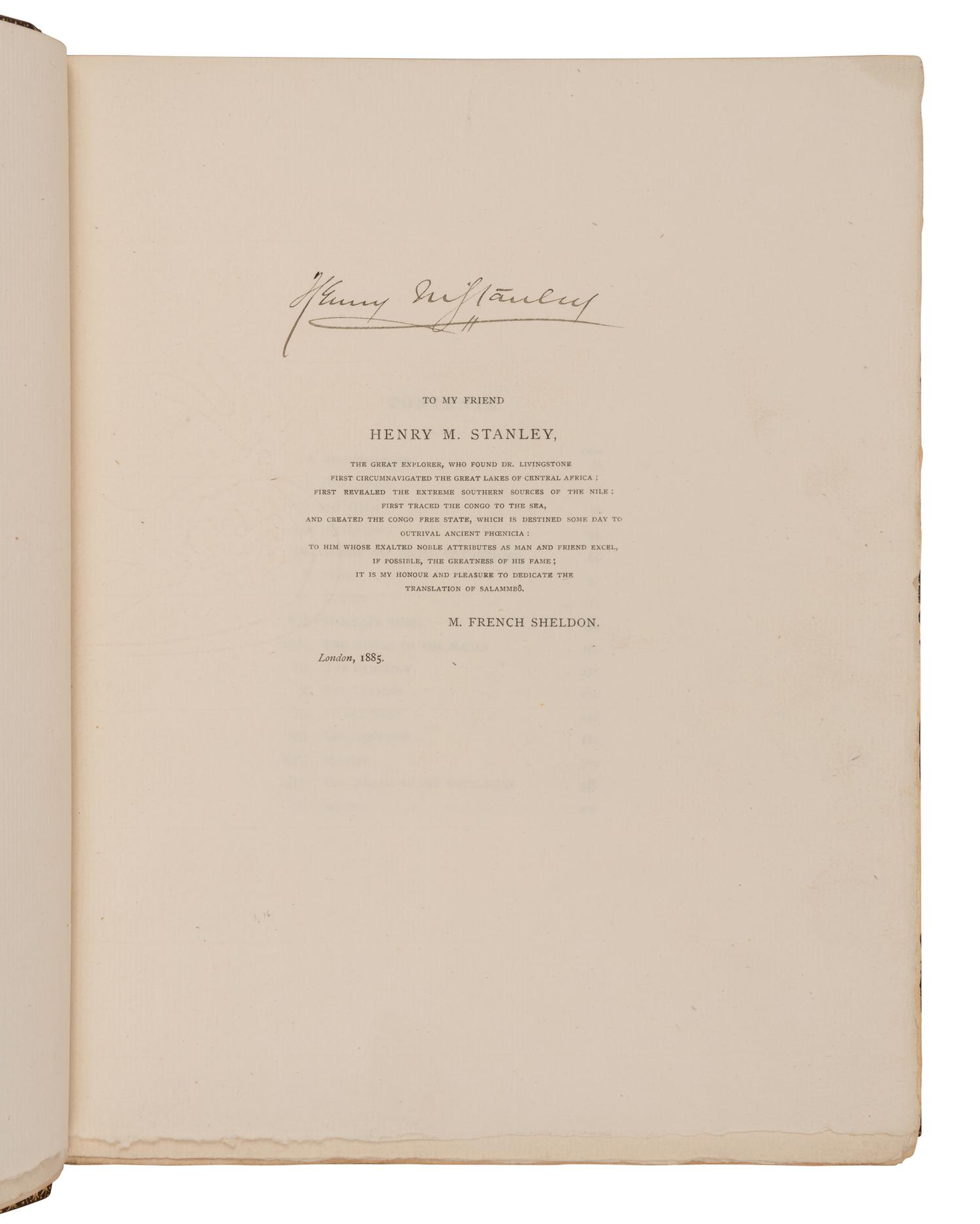 FLAUBERT, Gustave (1821-1880). Salammbo . London: Saxon & Co., 1886.