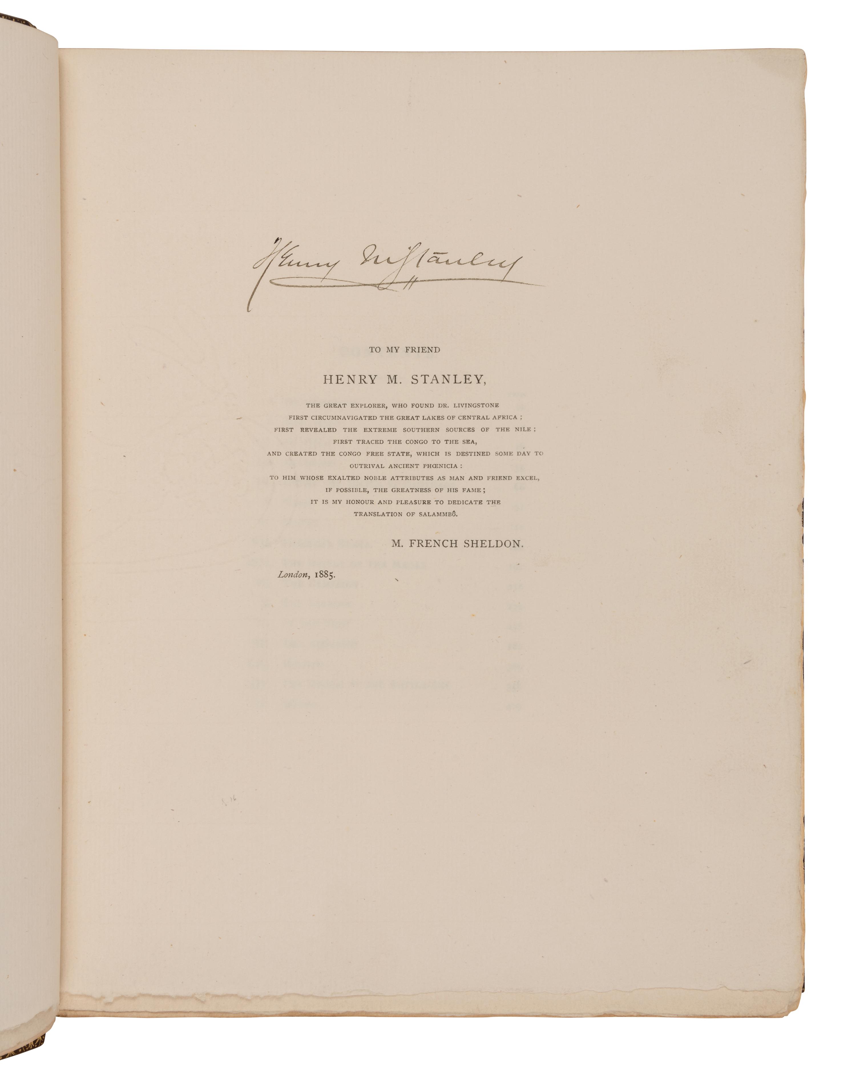 FLAUBERT, Gustave (1821-1880). Salammbo . London: Saxon & Co., 1886.