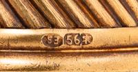 A Fabergé Yellow Gold and Pearl-Inset Mounted Carved Smokey Quartz Snuff Bottle