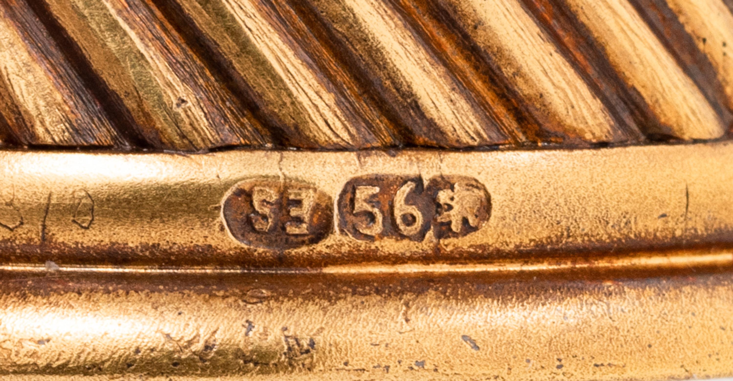 A Fabergé Yellow Gold and Pearl-Inset Mounted Carved Smokey Quartz Snuff Bottle