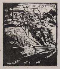 Elsa Ulbricht, (Wisconsin, 1885-1980), Back Steps at Old Lighthouse, Saugatuck, Mich
