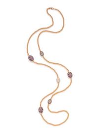 DI MODOLO, PINK SAPPHIRE, DIAMOND AND COLORED DIAMOND NECKLACE