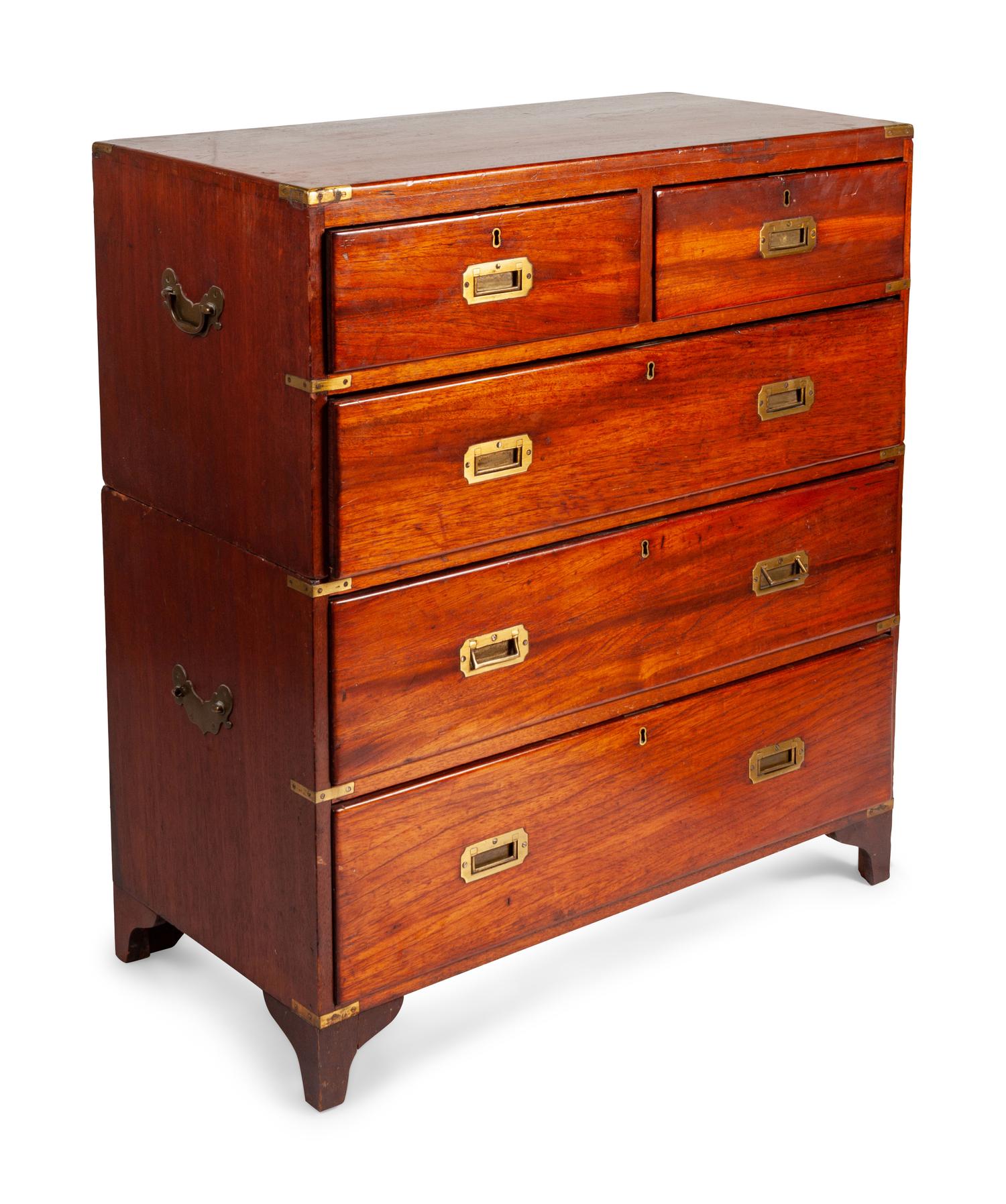 A Brass Mounted Campaign Chest