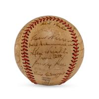 A 1946 New York Giants Team Signed Autograph Baseball Featuring Mel Ott and Johnny Mize