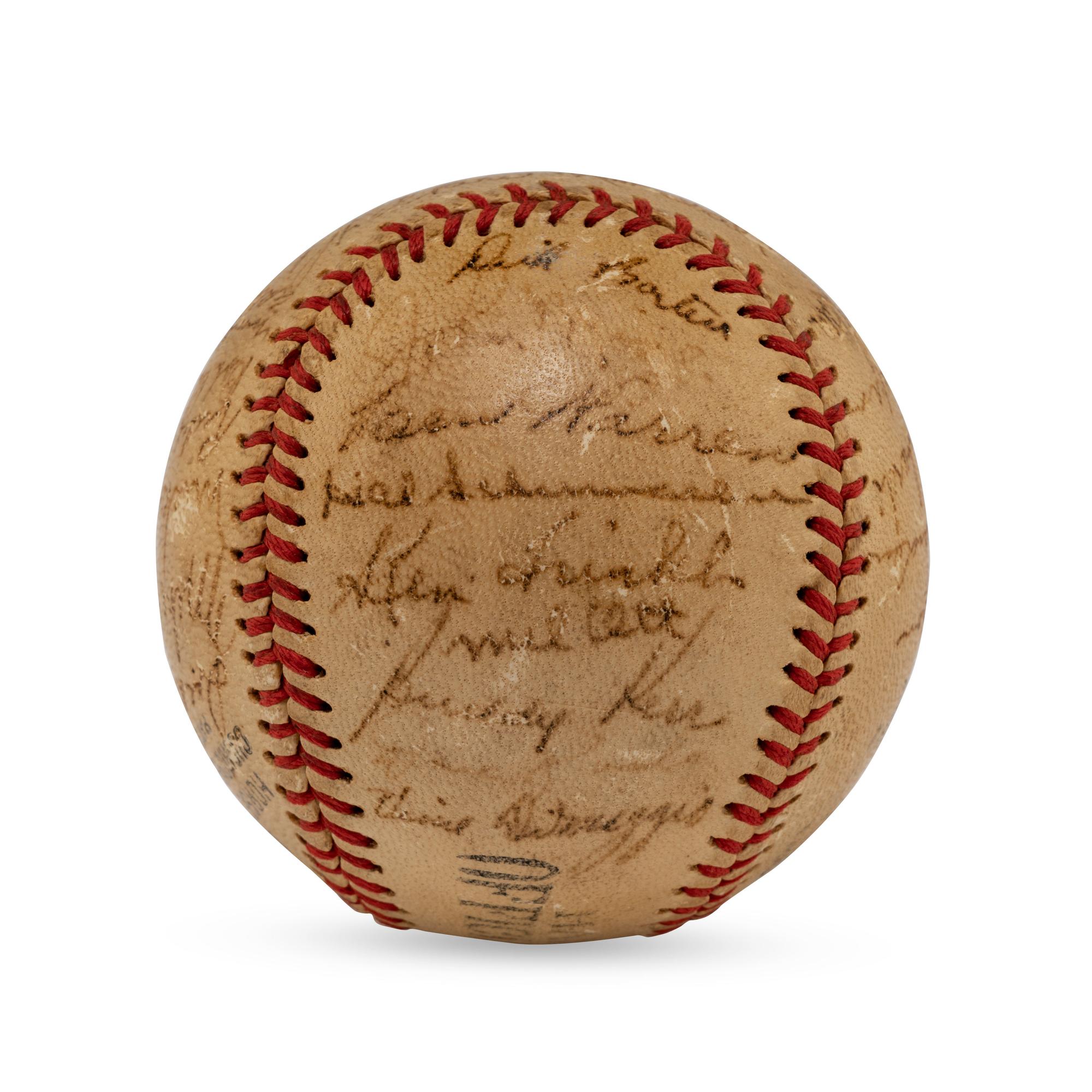 A 1946 New York Giants Team Signed Autograph Baseball Featuring Mel Ott and Johnny Mize