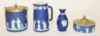 Four Wedgwood Jasperware Articles Height of pitcher 6 1/4 inches.