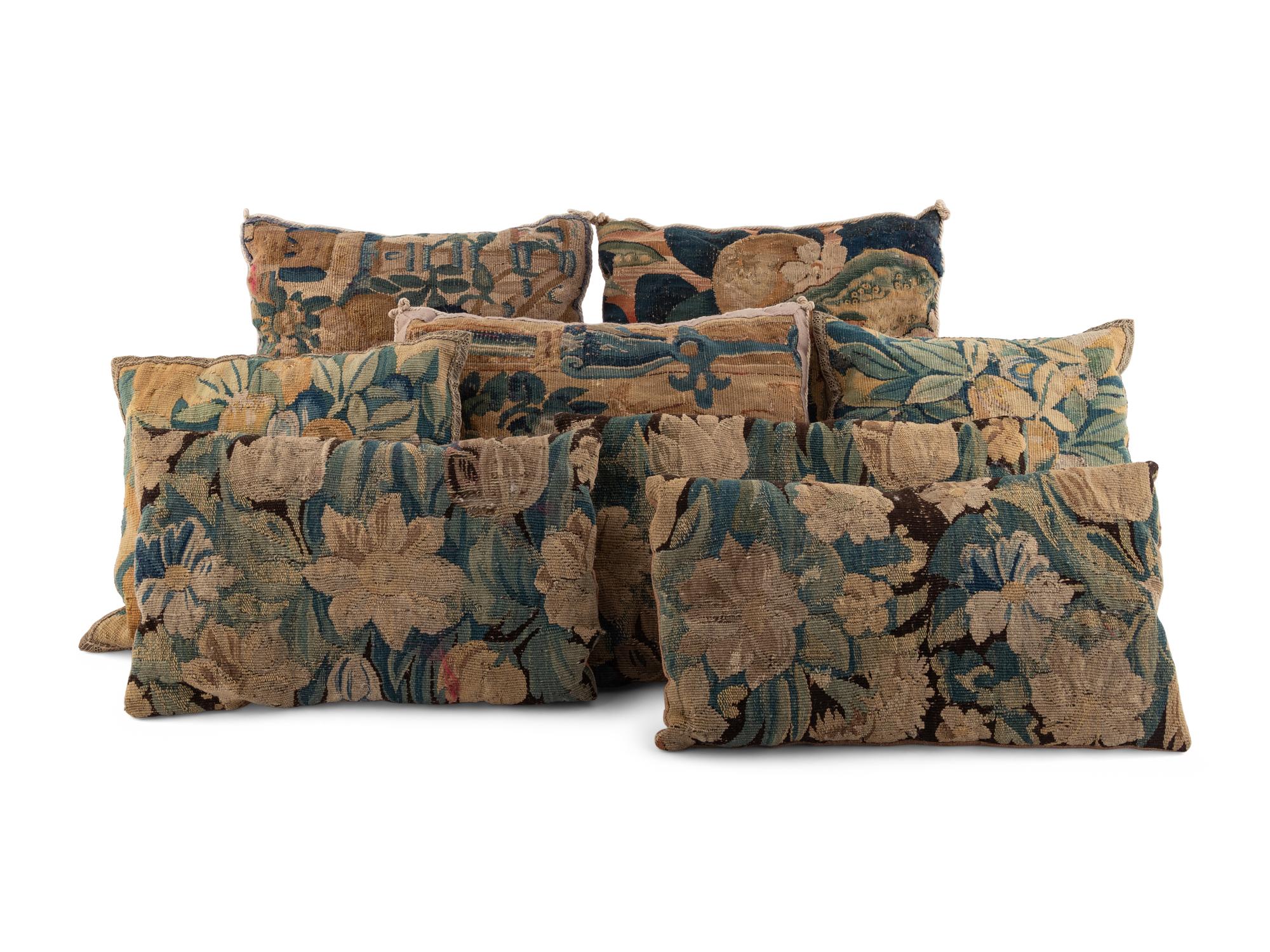 Eight Needlepoint Pillows