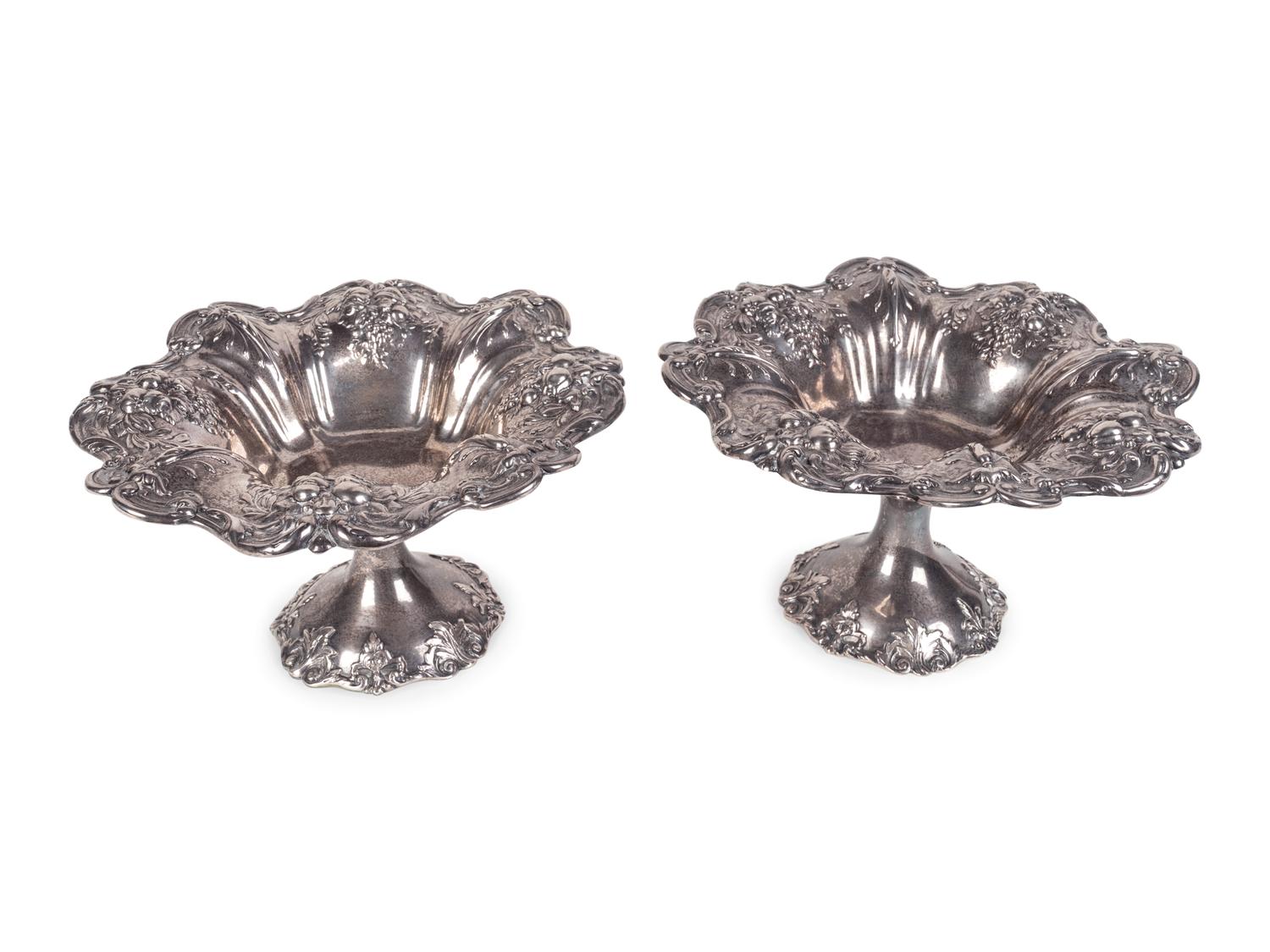 A Pair of American Silver Compotes — REED & BARTON, TAUNTON, MASSACHUSETTS