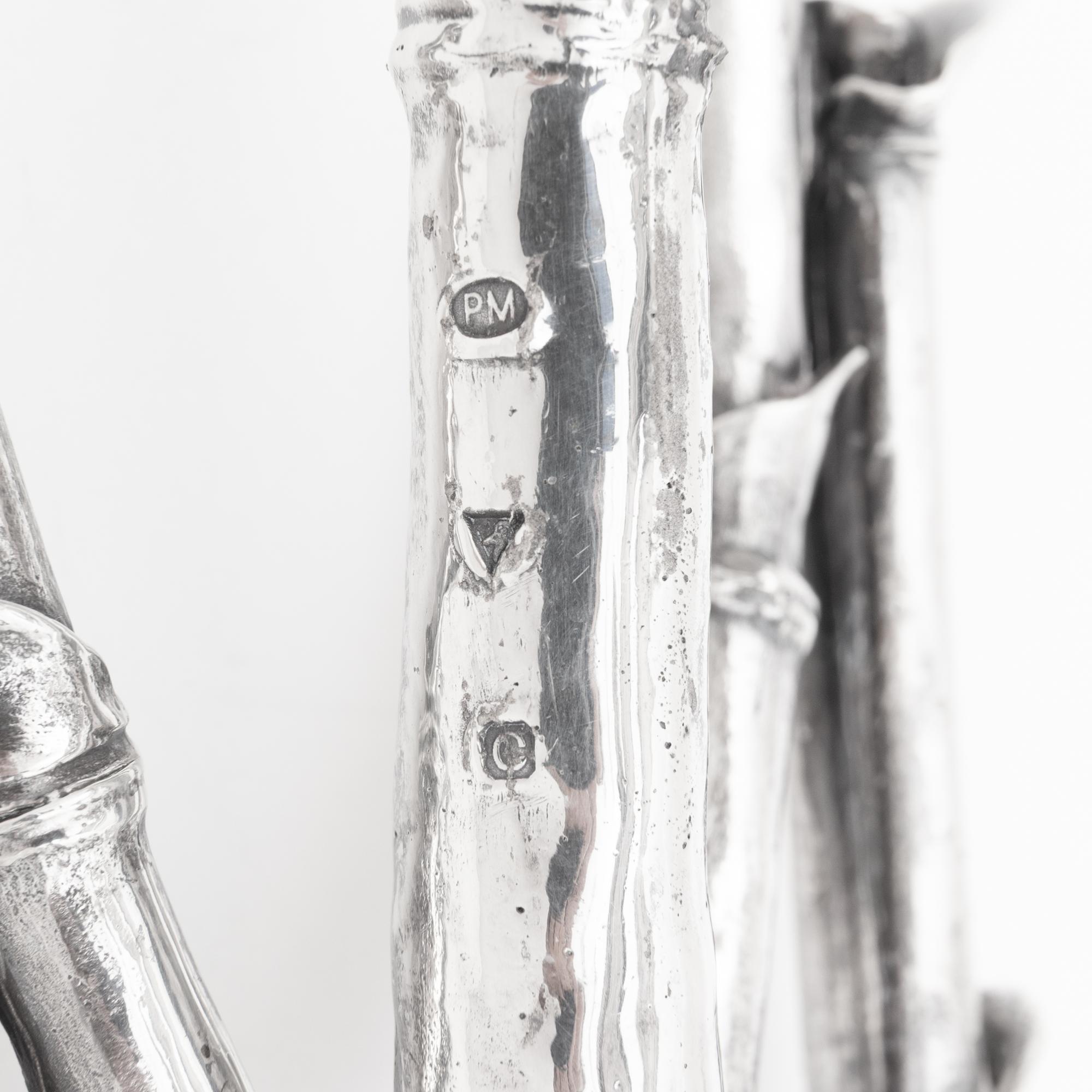 Patrick Mavros (London and Harare, Zimbabwe, Est. 1978) — Two Bamboo-Form Candlesticks, 2002