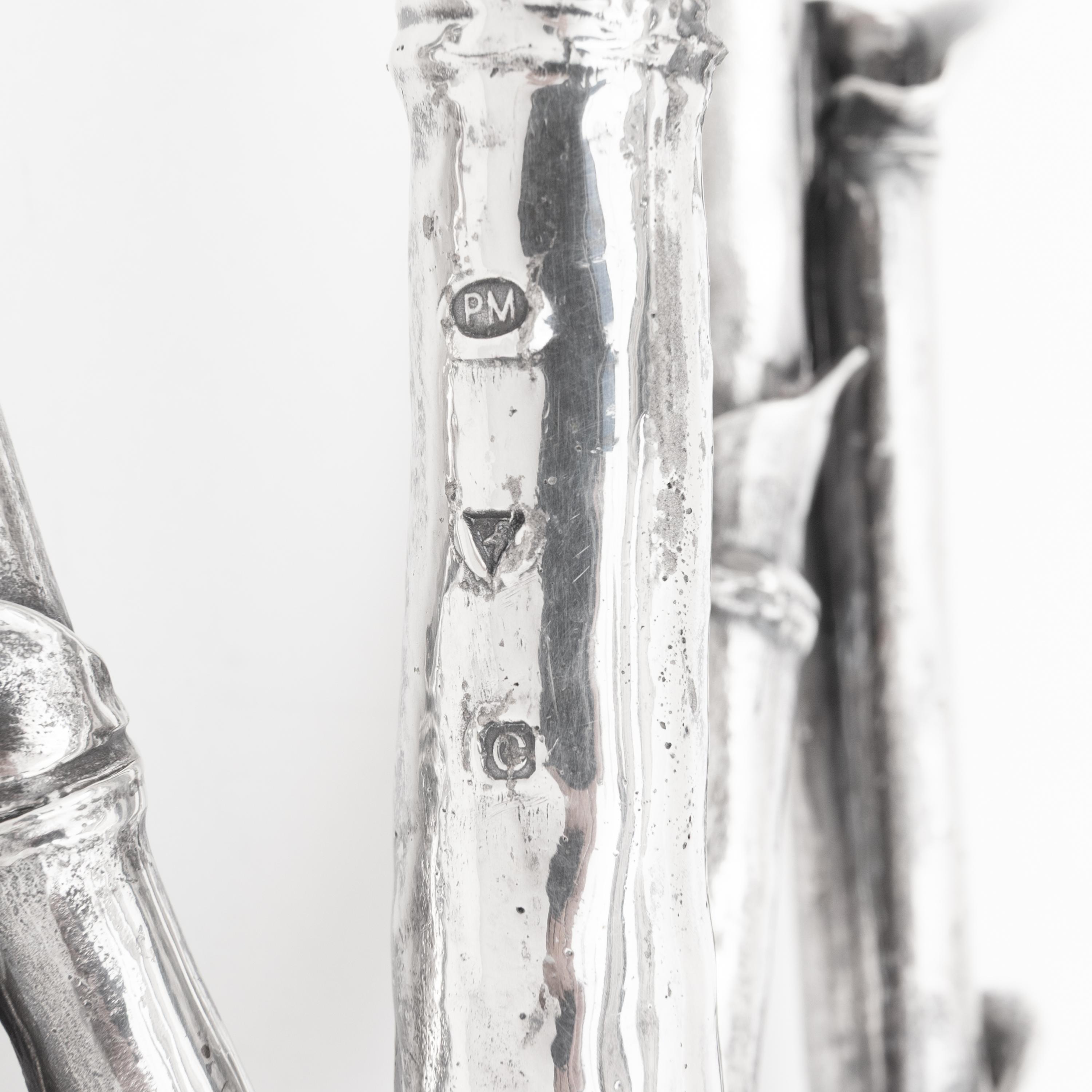 Patrick Mavros (London and Harare, Zimbabwe, Est. 1978) — Two Bamboo-Form Candlesticks, 2002