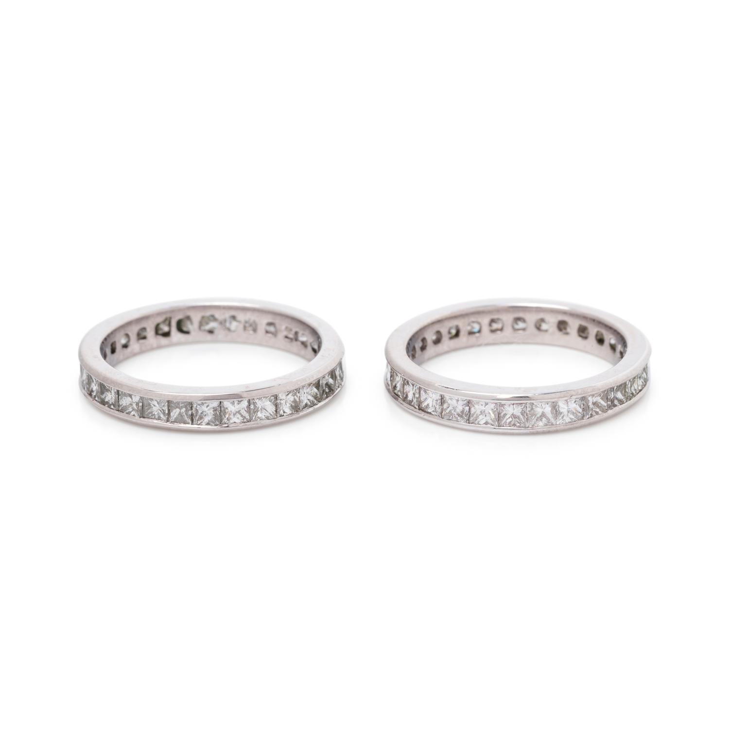 PAIR OF DIAMOND ETERNITY BANDS