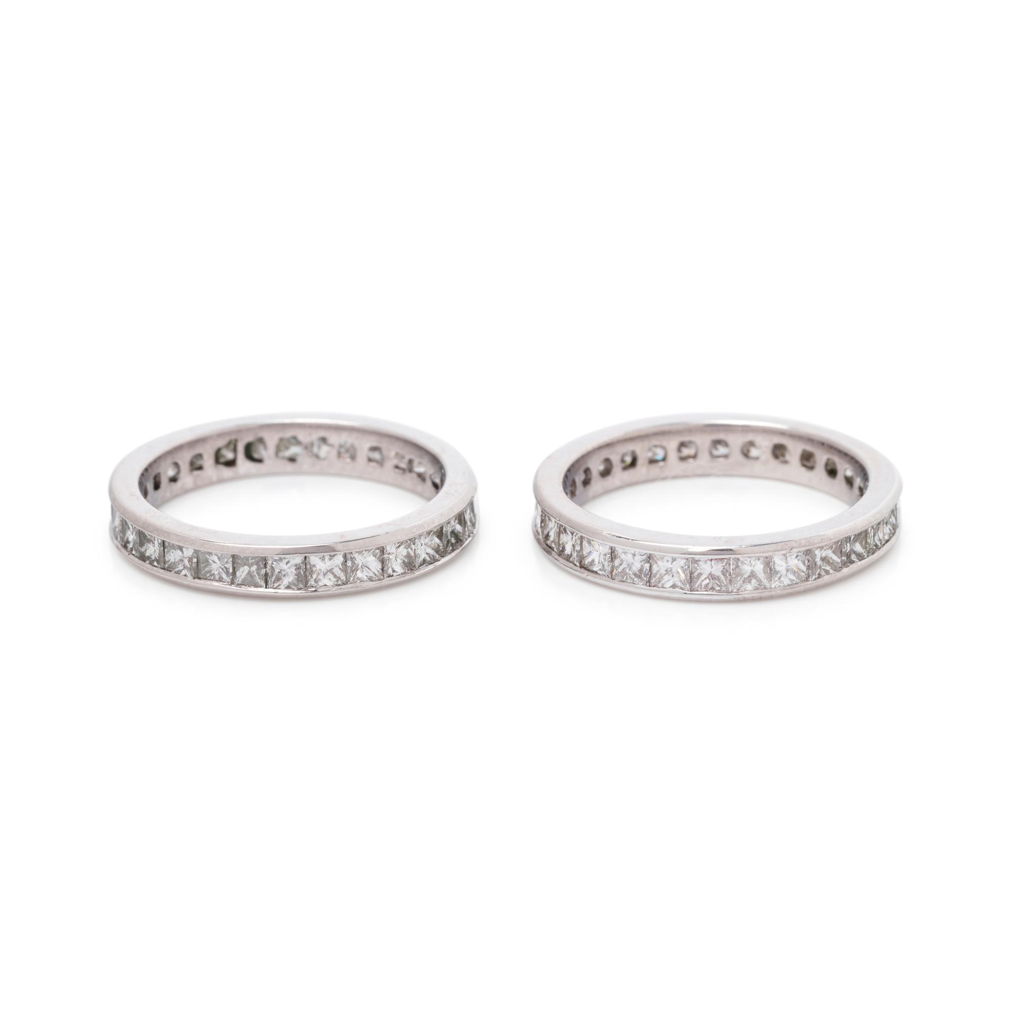 PAIR OF DIAMOND ETERNITY BANDS