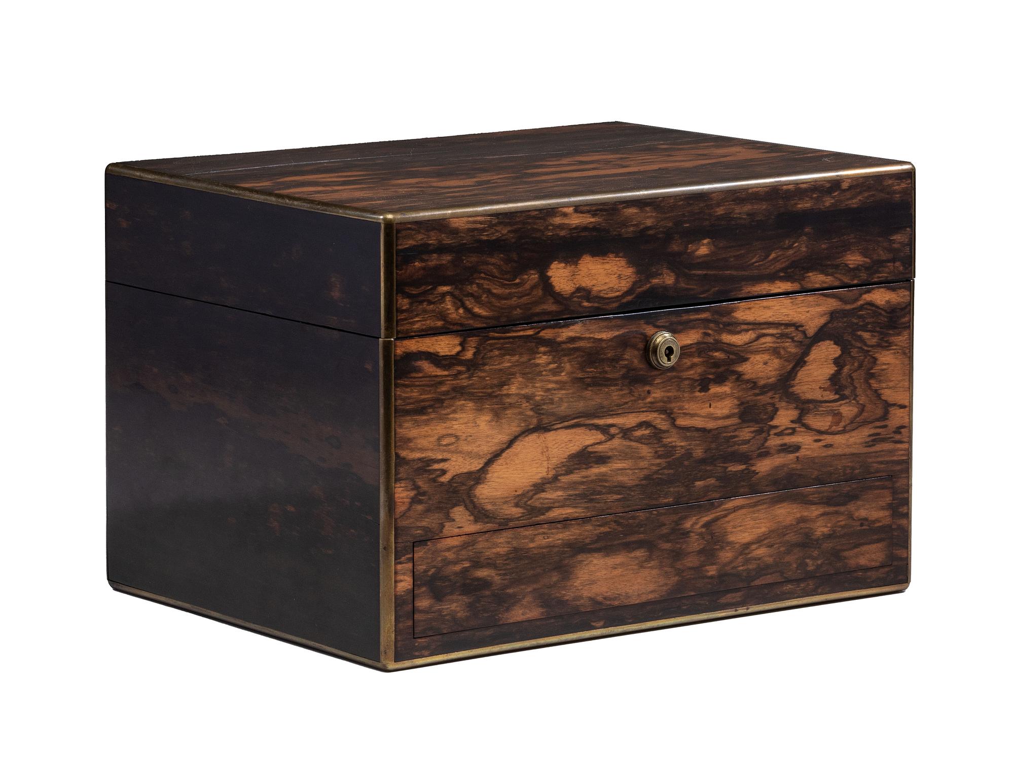 A Victorian Coromandel Stationary Box