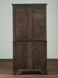 A George III Figured Mahogany Secretary Bookcase