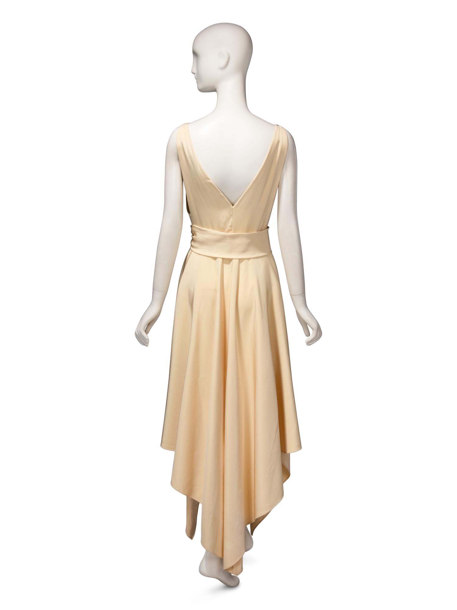 Guy Laroche Haute Couture, Cream Silk Wrap Dress