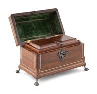 A George III Mahogany Tea Caddy
