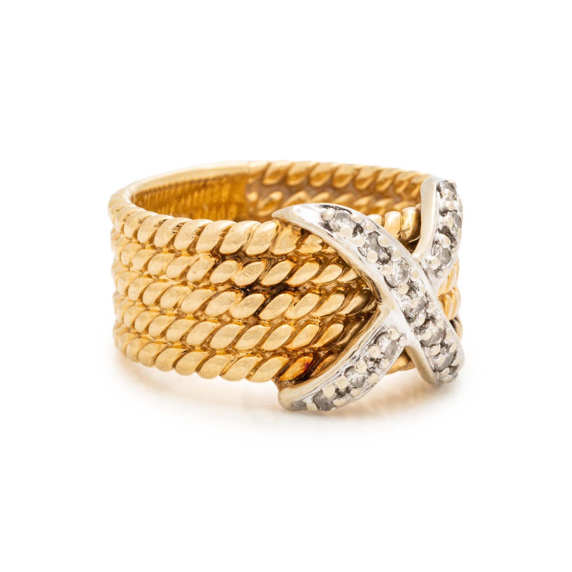 LE VIAN, BICOLOR GOLD AND DIAMOND RING