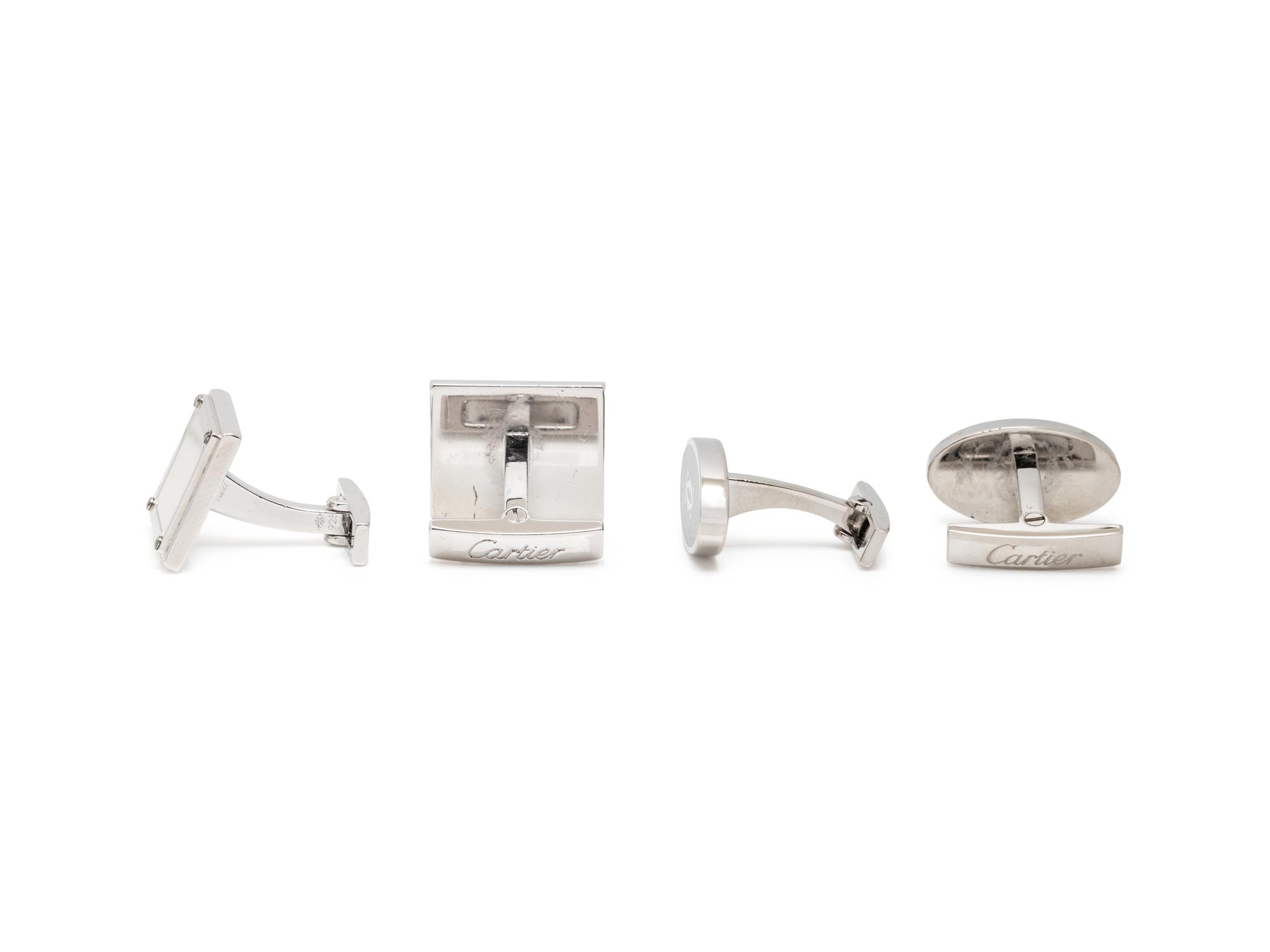 CARTIER, TWO PAIRS OF CUFFLINKS