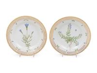 Two Royal Copenhagen Flora Danica Porcelain Salad Plates