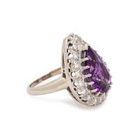 AMETHYST AND DIAMOND RING
