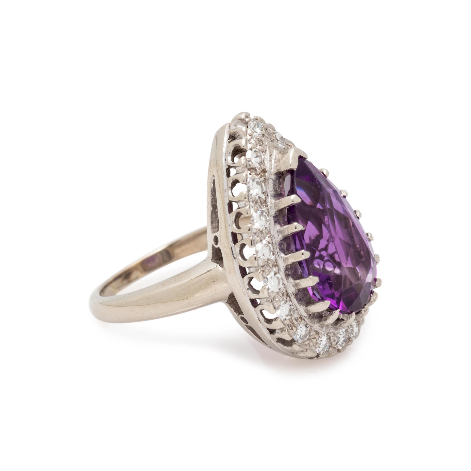 AMETHYST AND DIAMOND RING