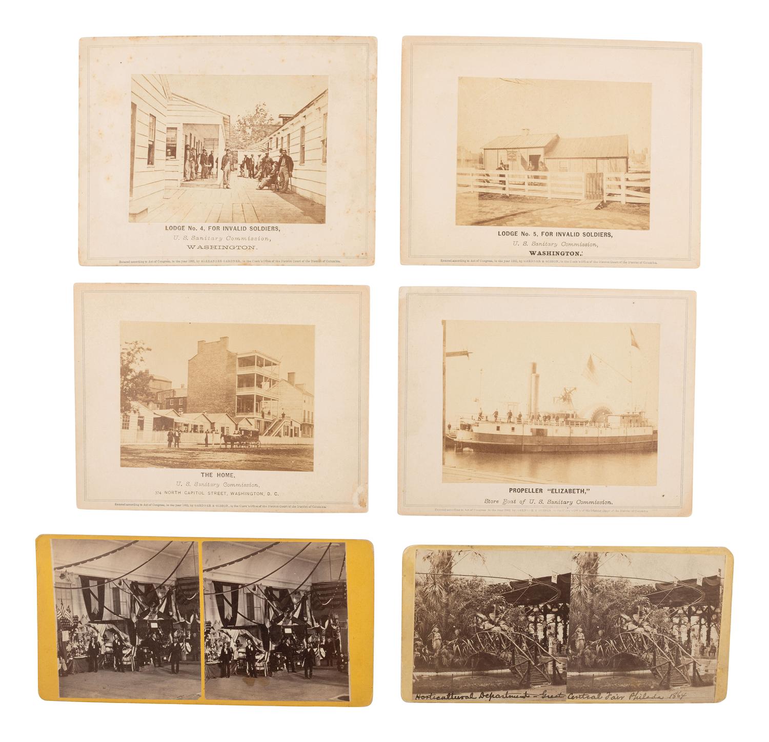 [CIVIL WAR]. Items related to the US Sanitary Commission and fairs, incl. photographs.