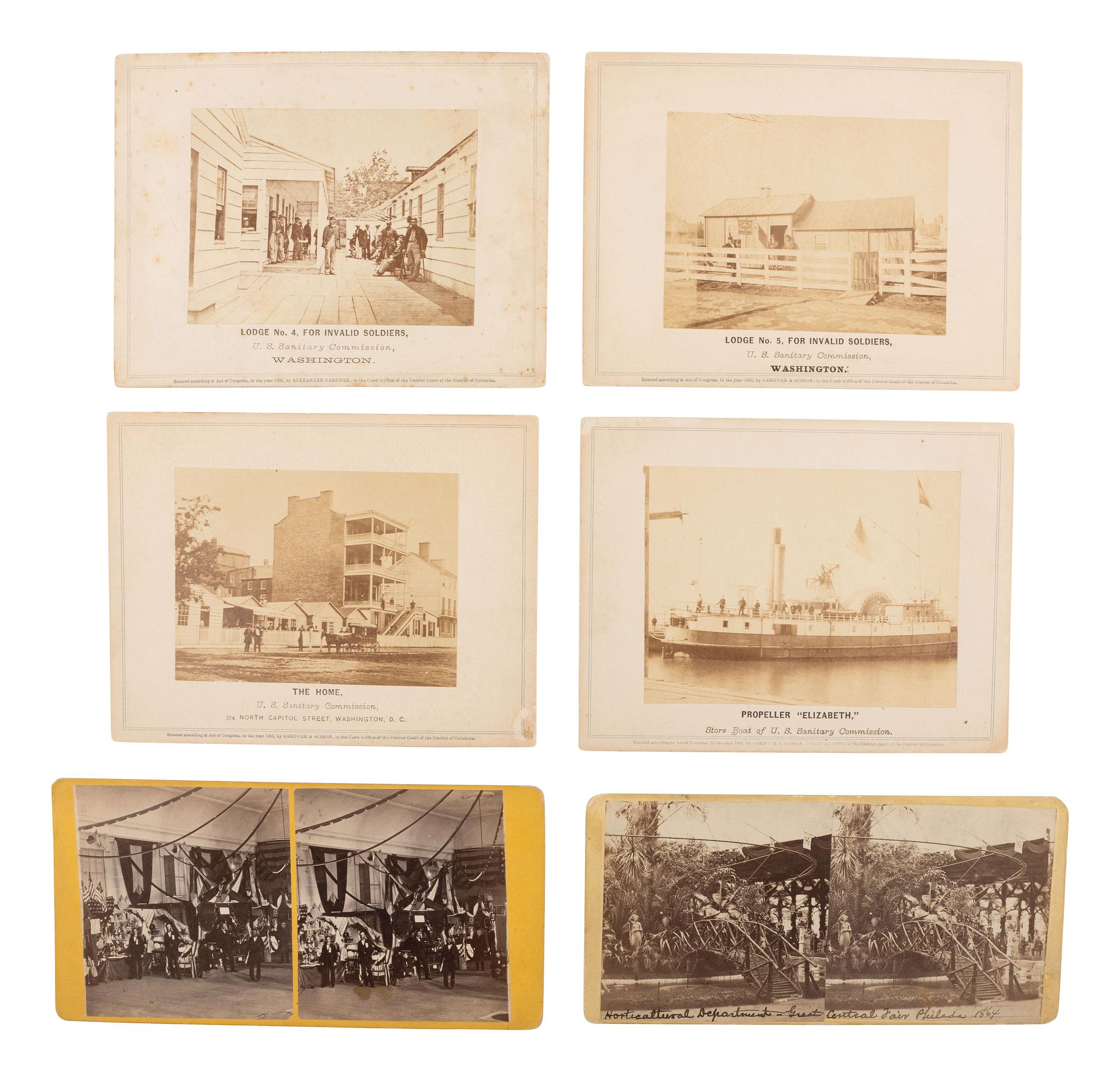 [CIVIL WAR]. Items related to the US Sanitary Commission and fairs, incl. photographs.