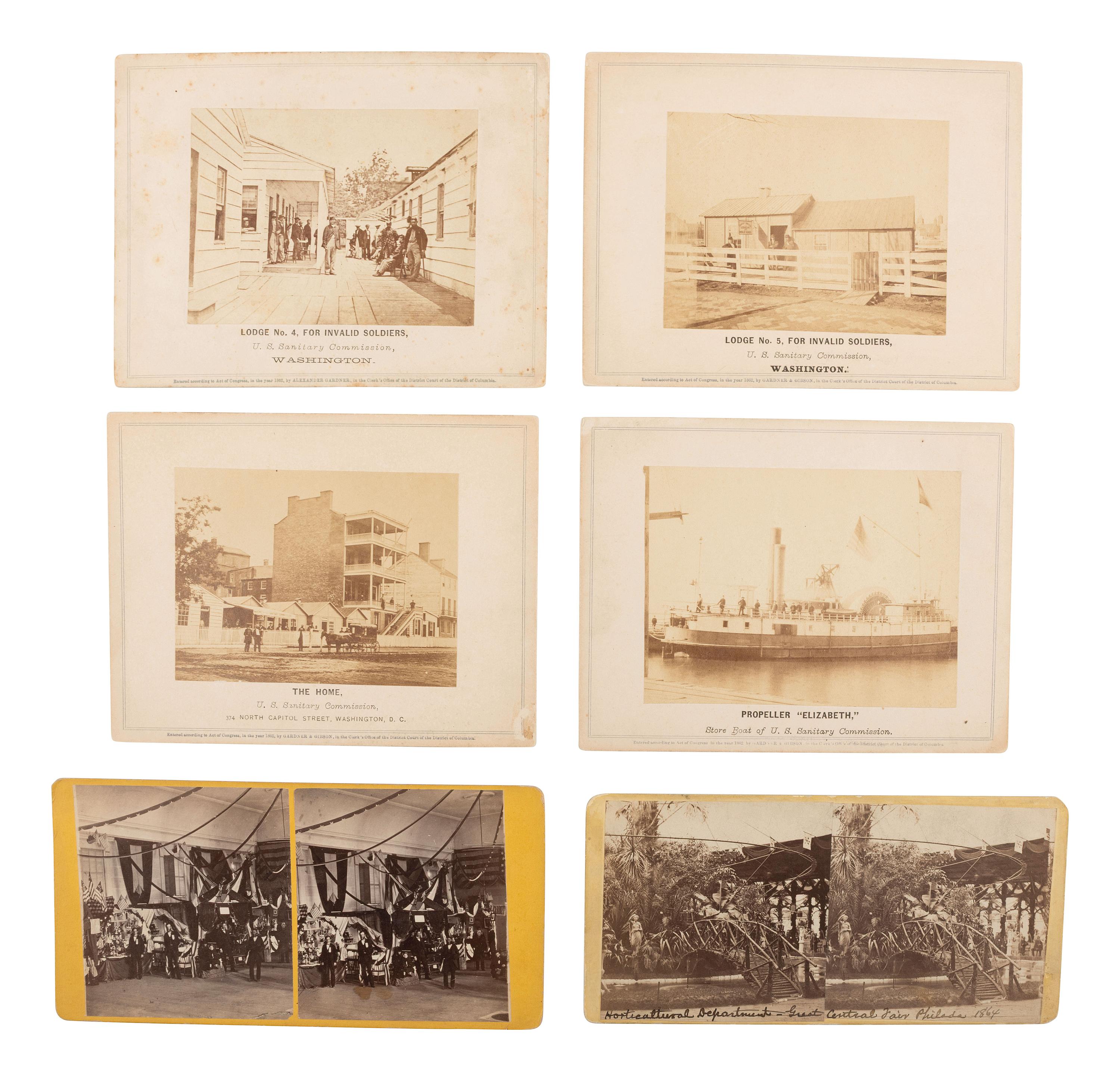 [CIVIL WAR]. Items related to the US Sanitary Commission and fairs, incl. photographs.