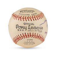 A 1943 Multi Signed Autograph Baseball Featuring Rogers Hornsby and Charlie Grimm (Beckett Authentication Services Letter of Authenticity)